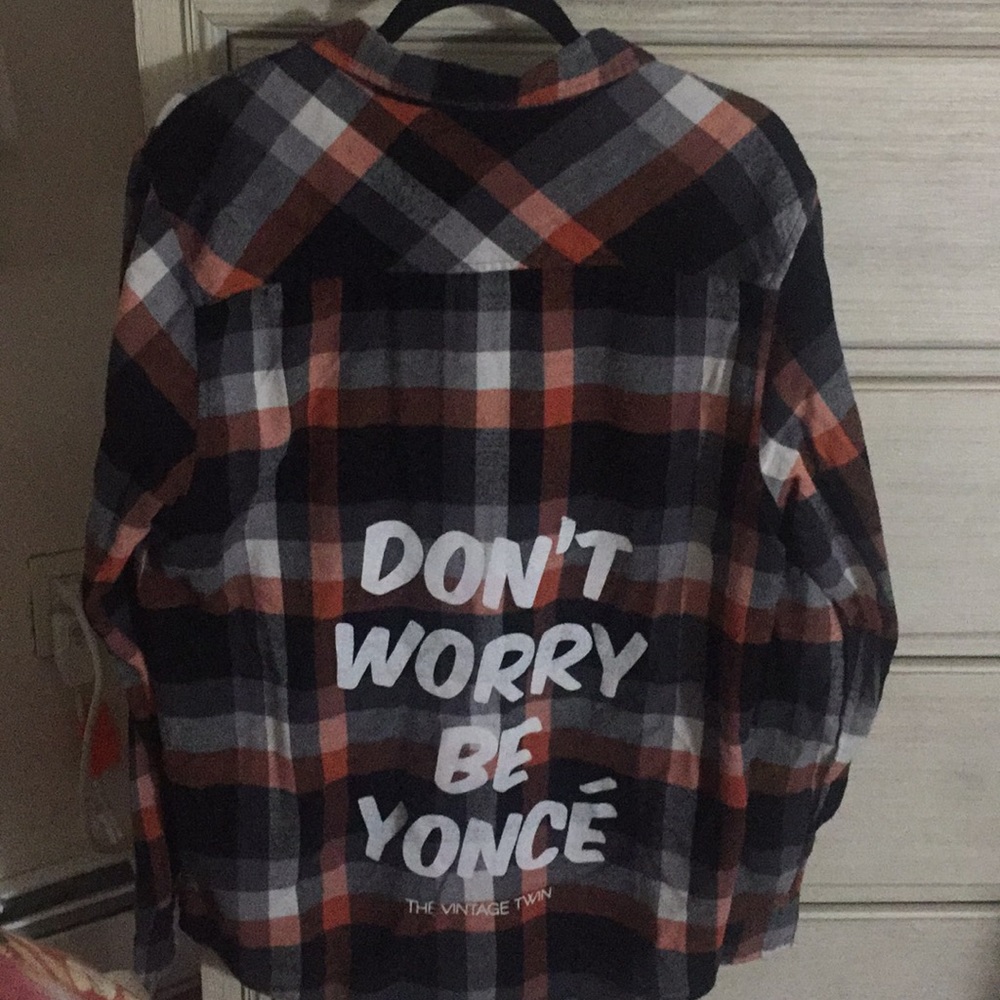 Oversized plaid flannel
